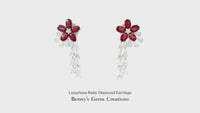 Luxurious Ruby Diamond Earrings