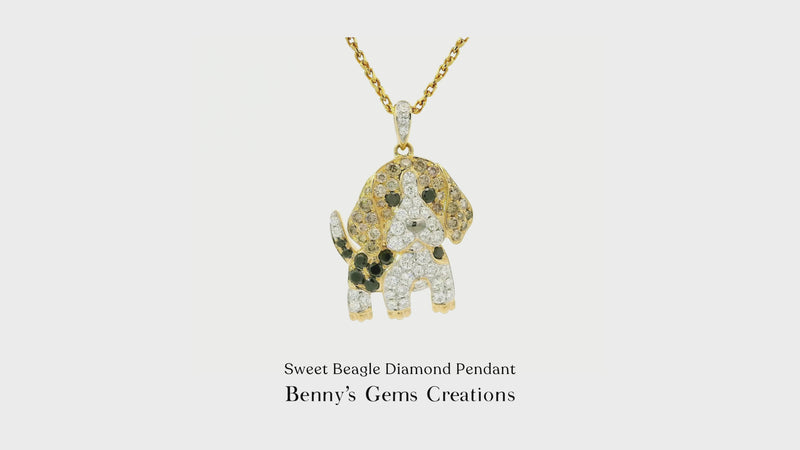 Sweet Beagle Diamond Pendant