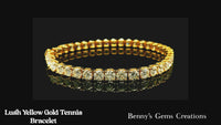 Lush Yellow Gold Tennis Bracelet
