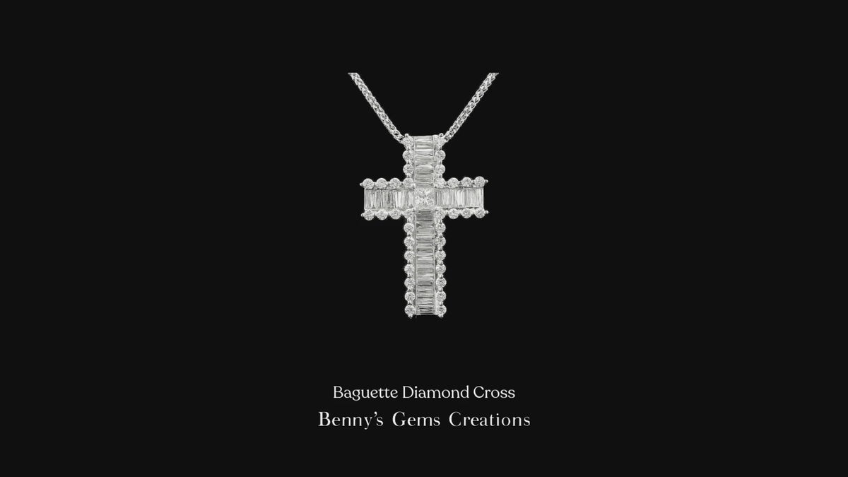 Baguette Diamond Cross Pendant