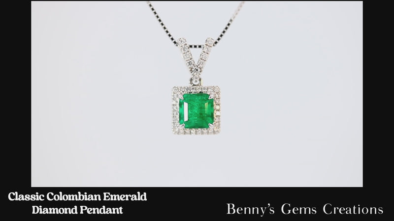 emerald diamond pendant colombian