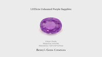 1.035cts Unheated Purple Sapphire
