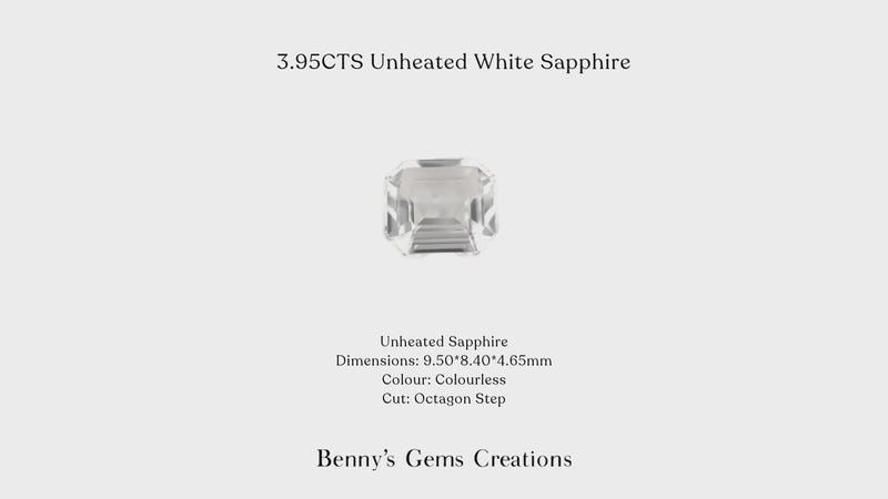 3.95ct Unheated White Sapphire