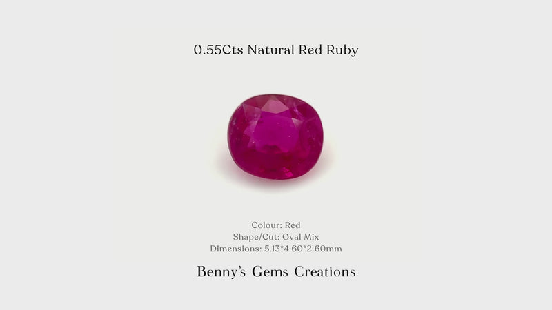 0.55Cts Natural Red Ruby