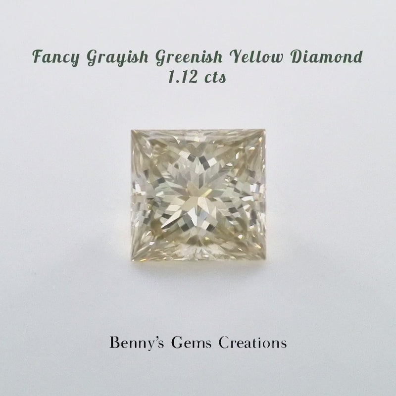 1.12CTS Fancy Gray Green Yellow Diamond