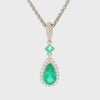 Pendant Emerald  Diamond Elegant 