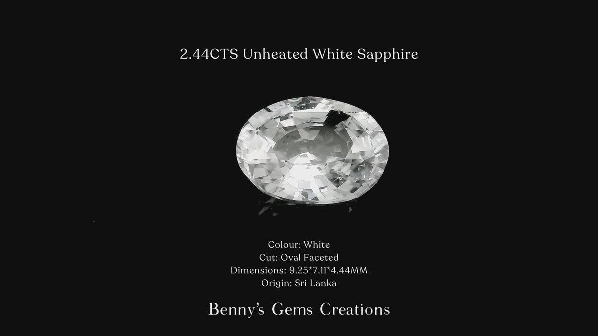 2.44CTS Unheated White Sapphire