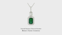 Emerald Elegance Diamond Pendant