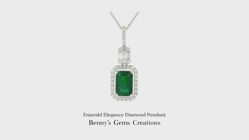 Emerald Elegance Diamond Pendant