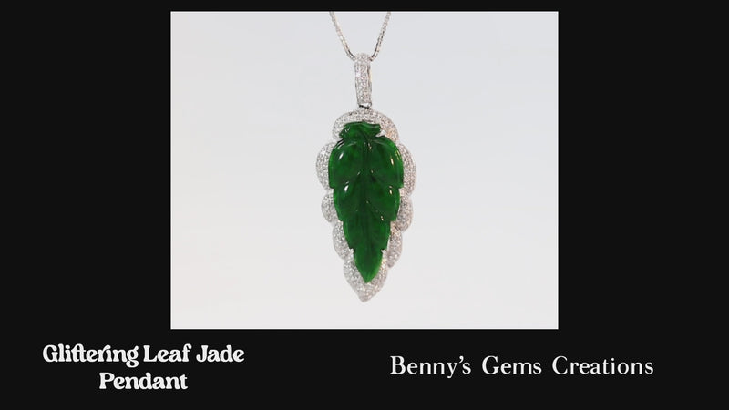 Glittering Leaf Jade Pendant