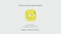 2.19cts Unheated Yellow Sapphire