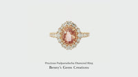 Precious Padparadscha Diamond Ring