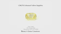 1.38CTS Unheated Yellow Sapphire