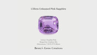 1.59cts Unheated Pink Sapphire - Benny's Gems Creations
