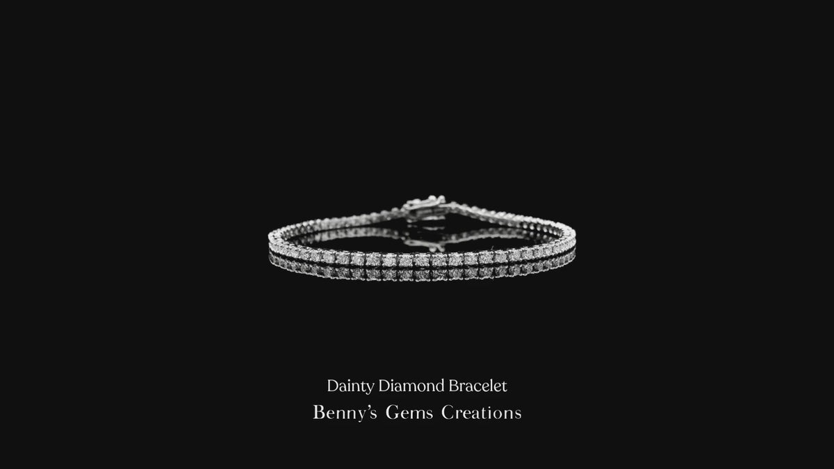 Dainty Diamond Bracelet with small sparkling diamonds in delicate design