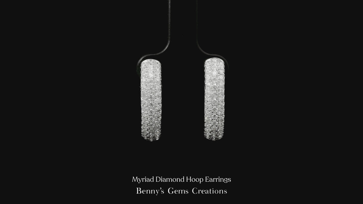Myriad Diamond Hoop Earrings