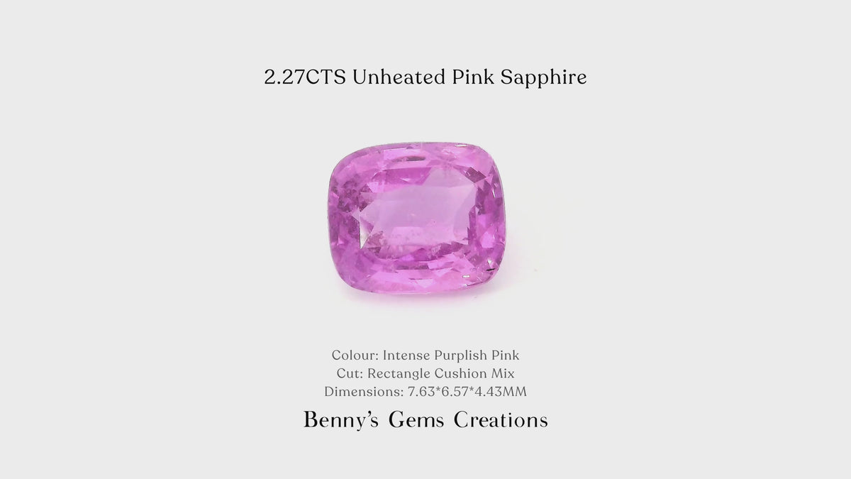 2.27CTS Unheated Pink Sapphire