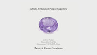 1.29cts Unheated Purple Sapphire