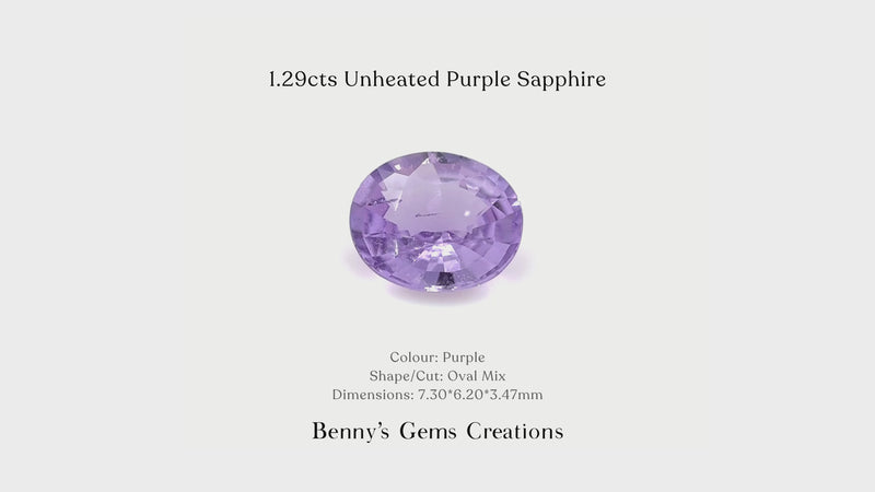 1.29cts Unheated Purple Sapphire