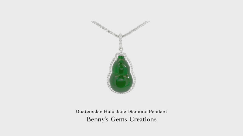 Guatemalan Hulu Jade Diamond Pendant