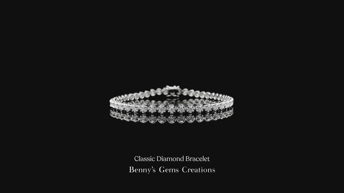 Classic Diamond Bracelet with sparkling round-cut diamonds
