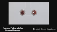 Earrings  Precious  Padparadscha 
 Diamond