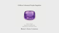 0.96cts Unheated Purple Sapphire
