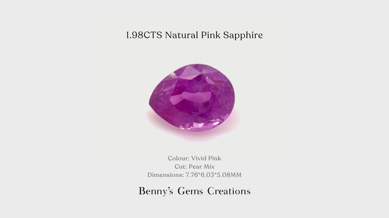1.98CTS Natural Pink Sapphire