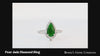 ring pear jade diamond 