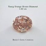1.02CTS Fancy Dark Orangy Brown Diamond
