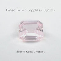 1.08 unheated peach sapphire