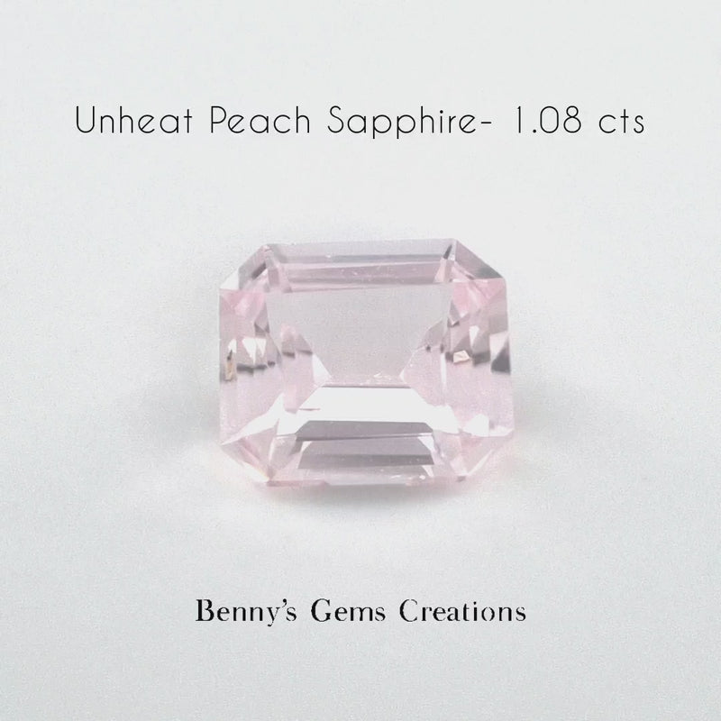 1.08 unheated peach sapphire