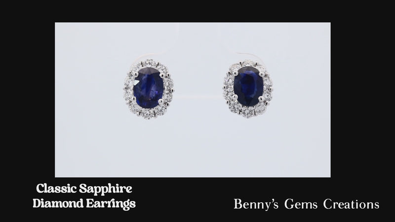 sapphire earring diamond elegant