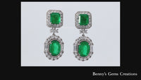 colombian emerald earring diamond