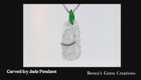 pendant jade icy carved