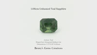 1.06cts Unheated Teal Sapphire - Benny's Gems Creations

