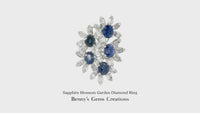 Sapphire Blossom Garden Diamond Ring