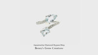 Aquamarine Diamond Bypass Ring