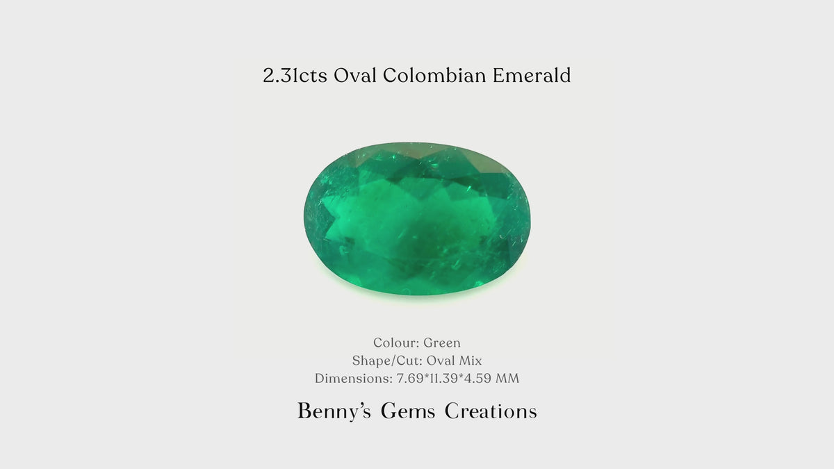 2.31cts Oval Colombian Emerald
