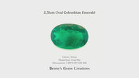 2.31cts Oval Colombian Emerald