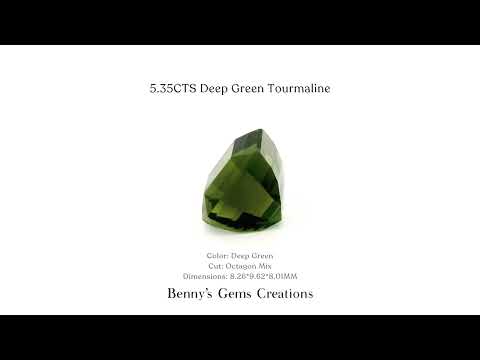 5.35cts deep green tourmaline
