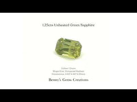 1.25cts Unheated Green Sapphire - Benny's Gems Creations