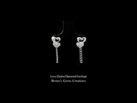 Love Chains Diamond Earrings with shimmering diamond accents in polished white gold