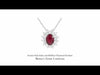 Elegant gold pendant featuring a Scarlet Halo ruby centerpiece surrounded by brilliant diamonds, perfect for luxury jewelry lovers