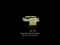 Elegant Cluster Yellow Diamond Ring