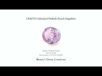 1.64CTS Unheated Pinkish Peach Sapphire