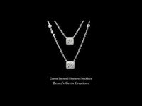 Casual Layered Diamond Necklace featuring multiple layered strands and subtle sparkling accents for everyday chic style