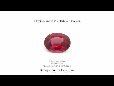 Rich Purplish Red 4.17cts Natural Garnet Gemstone for rings and pendants