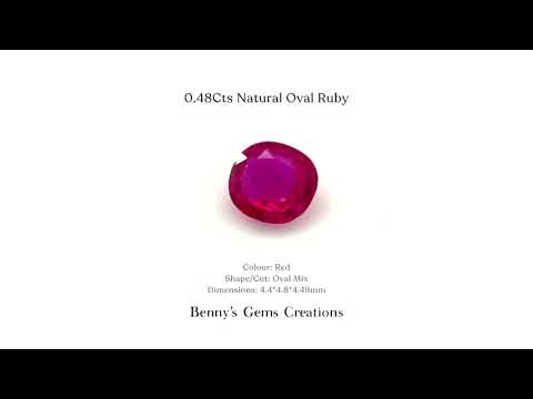 0.48Cts Natural Oval Ruby