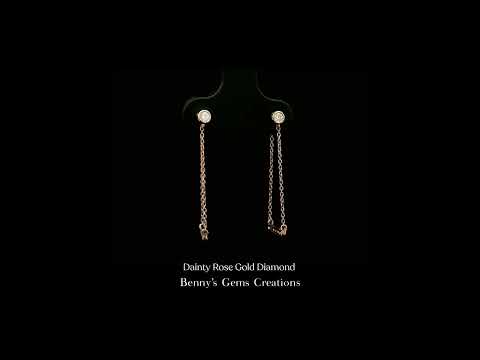 Dainty Rose Gold Diamond Ring – Elegant Minimalist Fine Jewelry with Sparkling Diamonds